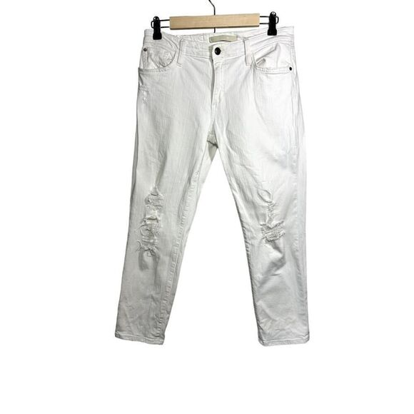 JOE'S Women's Vintage Reserve Distressed Easy Crop Denim Jeans White Size 27 - Picture 1 of 12
